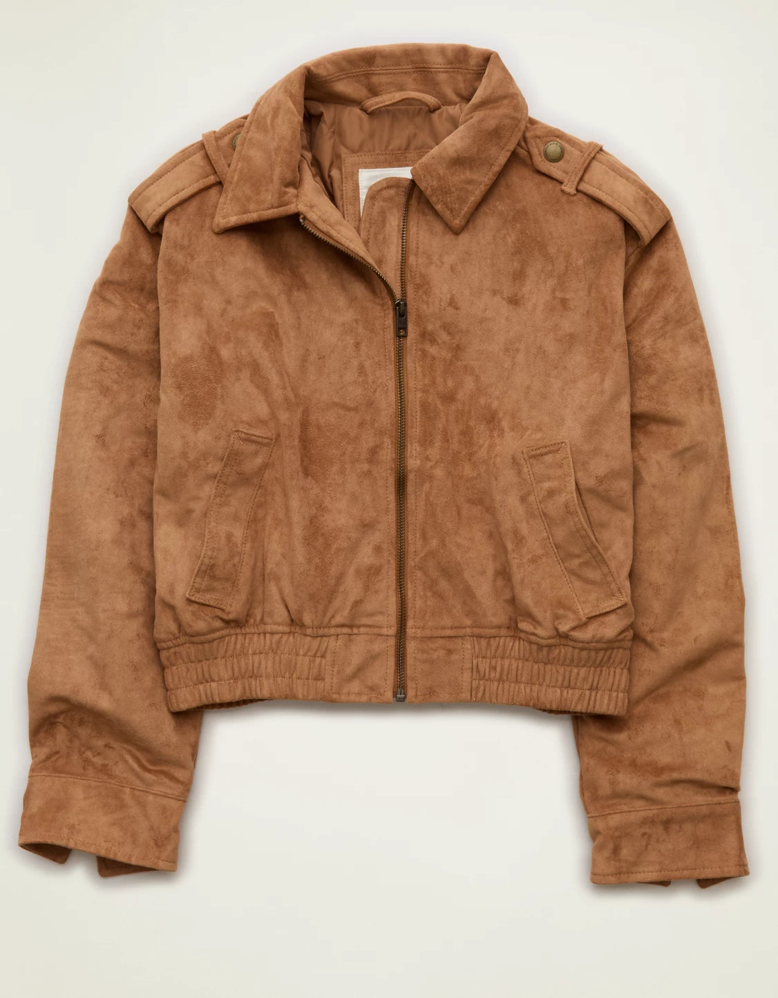 AE Vegan Suede Bomber Jacket | American Eagle Outfitters (US & CA)