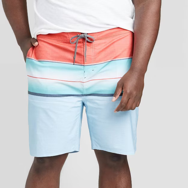 Men's 8" Striped Fiery Board Shorts - Goodfellow & Co™ Red | Target