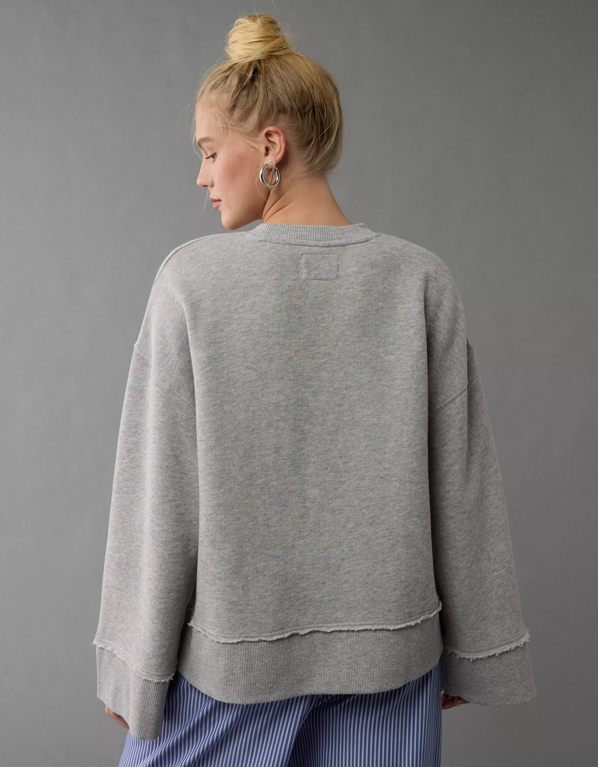 AE Relaxed Wide Sleeve Sweatshirt | American Eagle Outfitters (US & CA)