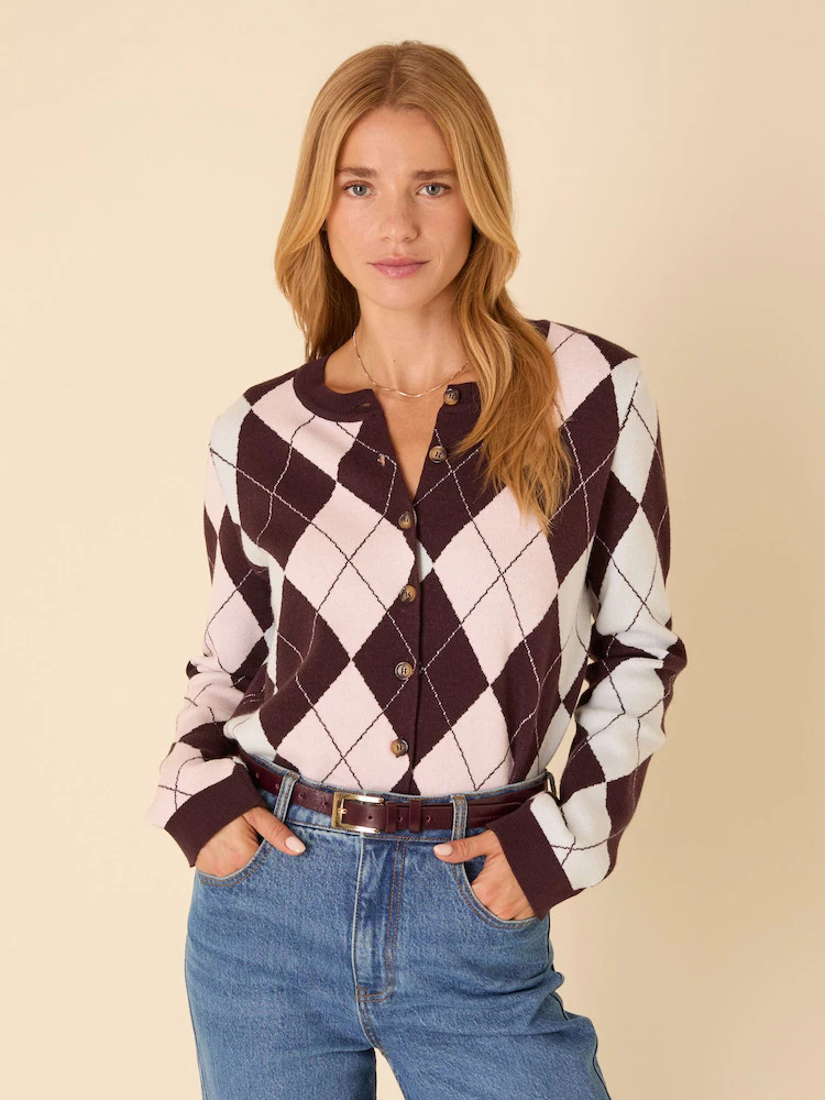 Nobodys Child Red Fine Gauge Argyle Cardigan | Next EU
