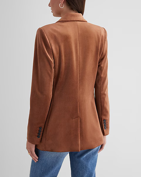 Velvet One Button Corduroy Blazer | Express