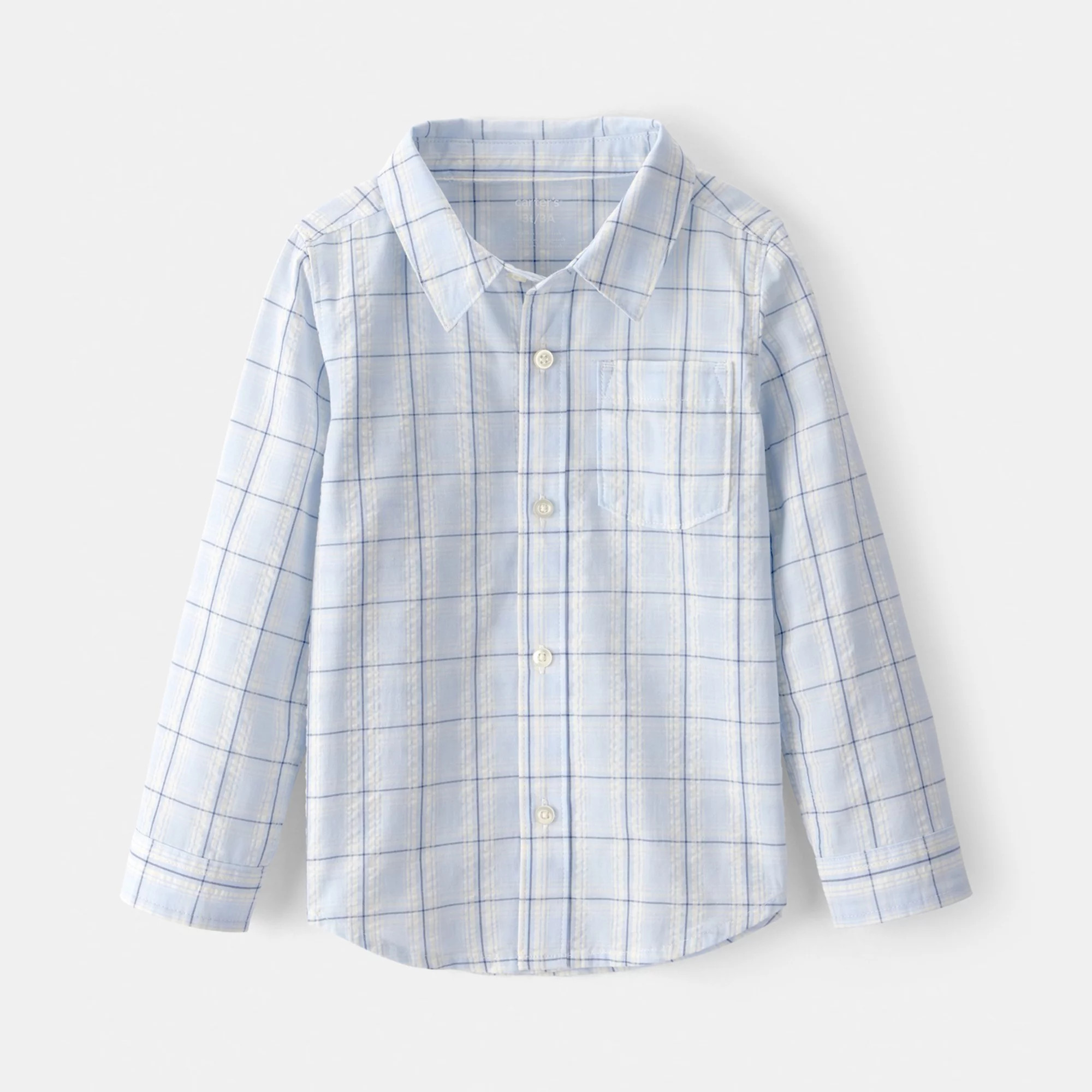 Toddler Boys Carter’s Long Sleeve Plaid Button-Down Shirt | Kohl's