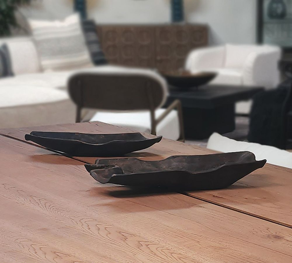 Hand-Carved Wooden Leaf Bowl | Pottery Barn (US)