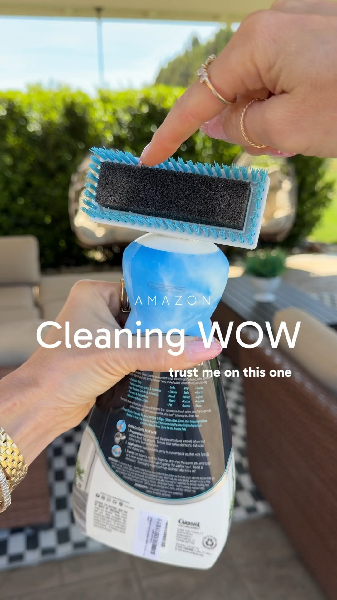 I seriously thought I was going to have to replace my outdoor cushions… and then this completely saved them. I was convinced I needed all new outdoor furniture, but this got everything looking SO much better and saved me from spending a fortune. Definitely one of those cleaning finds that actually works!!!!!
 

 #LTKdayinmylife #LTKHome