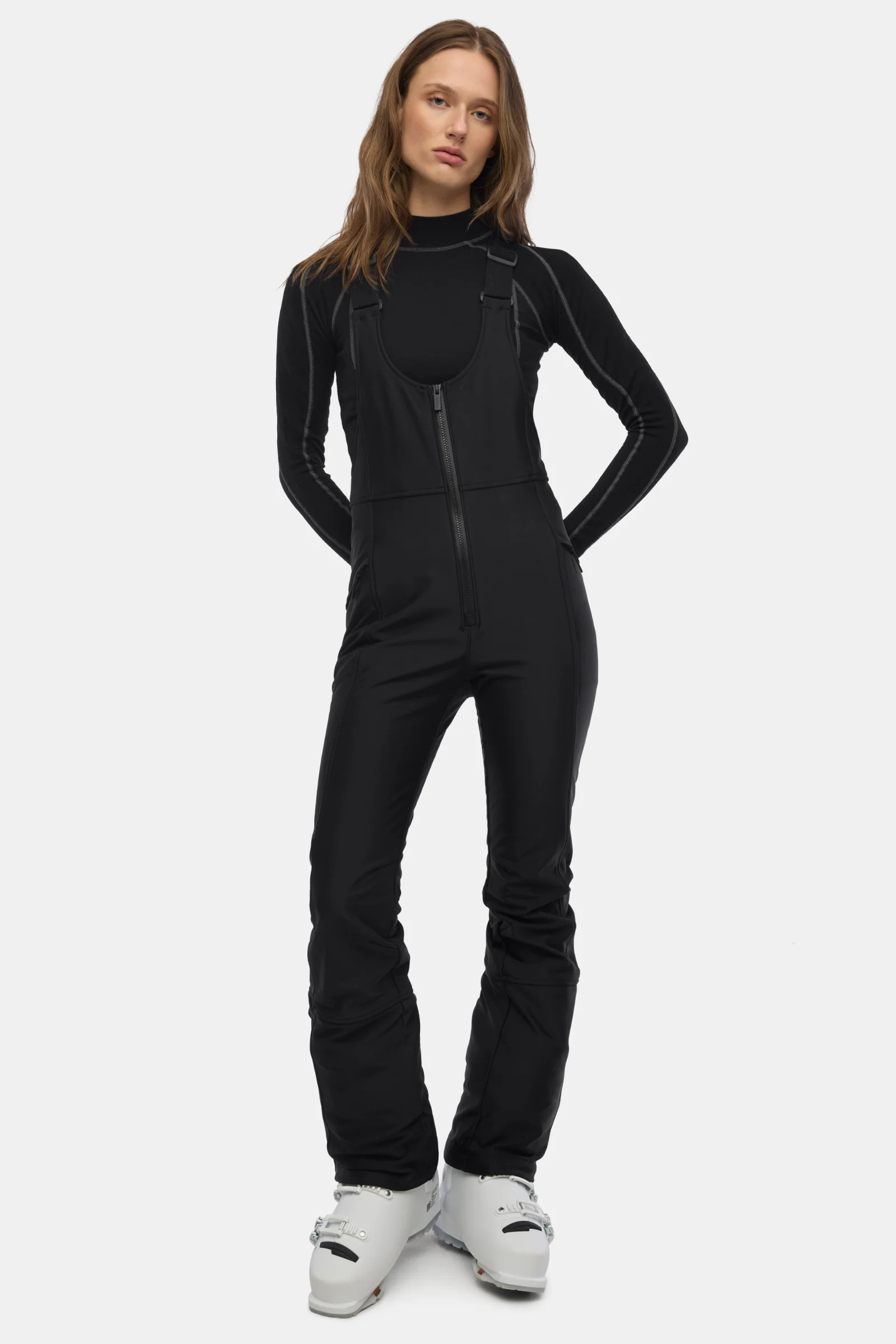 Isabel Soft Shell Bib Pant - Short - M / Black | Halfdays