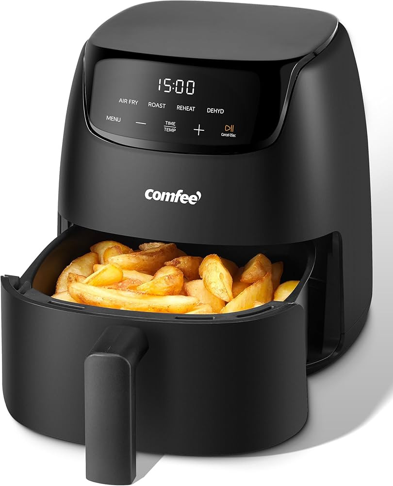 COMFEE' 2.2 Quart Compact Digital Air Fryer with Touch Screen, 360-Degrees Hot Air Circulation, C... | Amazon (US)
