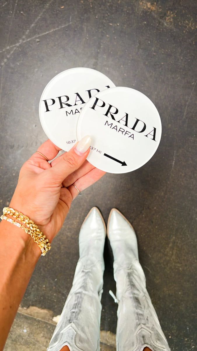Prada Coaster - Set of 2 | Apricot Lane Boutique