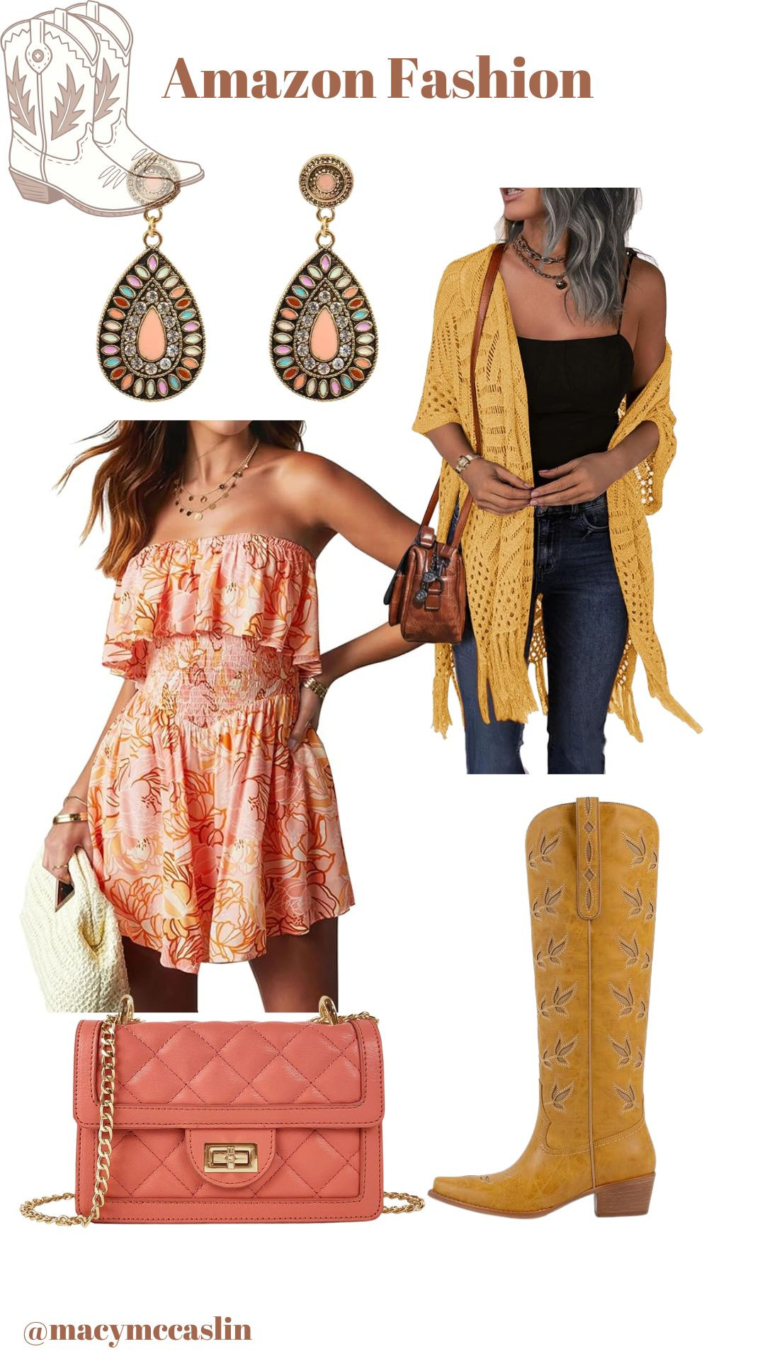 Loving this boho and stylish western-inspired outfit from Amazon. Perfect for a concert 🤠 

 #LTKootd #LTKSeasonal #LTKSaleAlert