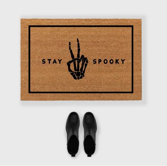 Stay Spooky Doormatdancing Skeletons Doormatskeleton - Etsy | Etsy (US)