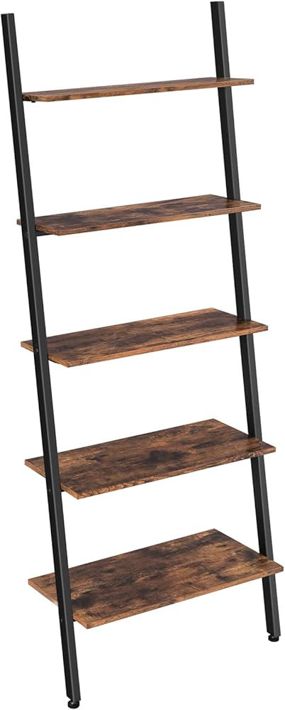 VASAGLE ALINRU Ladder Shelf Leaning Shelf, 5-Tier Bookshelf Rack, for Living Room Kitchen Office,... | Amazon (US)
