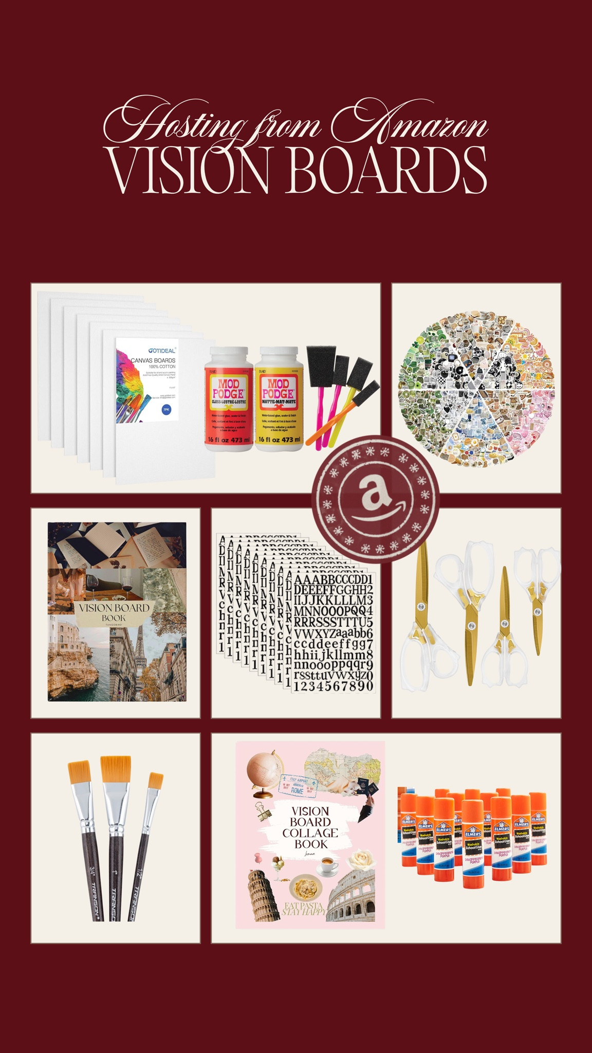 Vision board supplies from Amazon for the new year✨ 

#LTKSeasonal #LTKHome #LTKHoliday