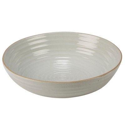 Certified International Artisan Ceramic Serving Bowl 112oz - White/Brown | Target