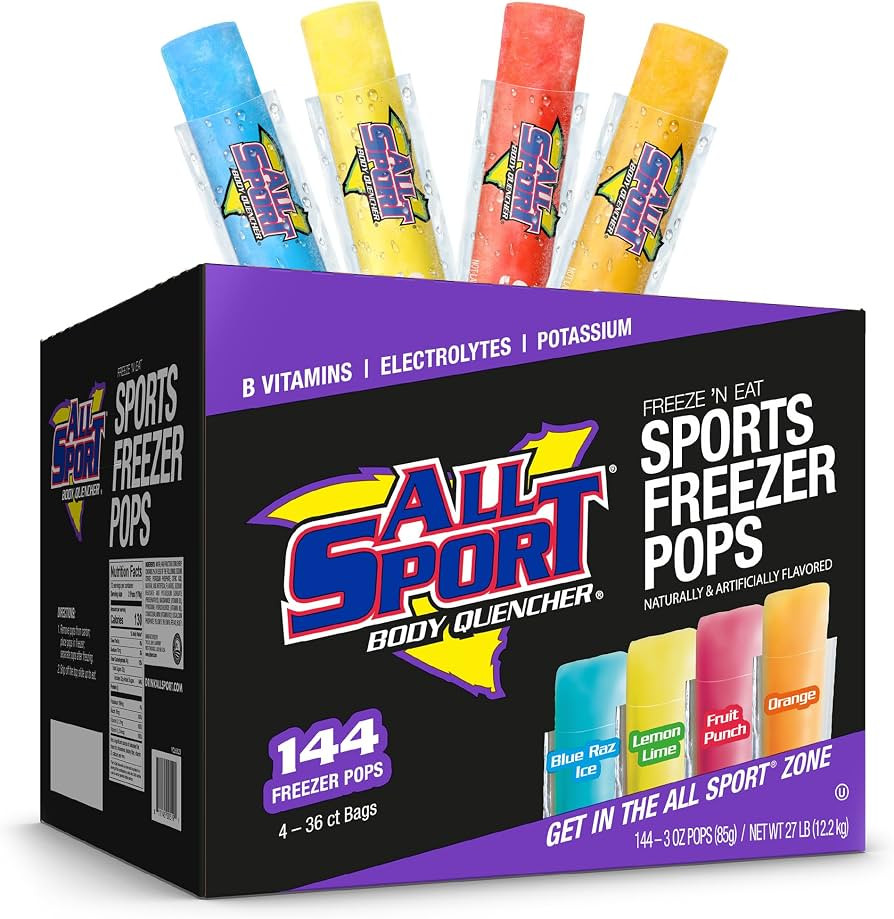 All Sport Electrolyte Hydration Freezer Pops, Variety Pack, 144 Count | Amazon (US)
