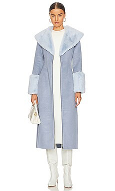 LPA Giovanna Coat in Moody Blue from Revolve.com | Revolve Clothing (Global)