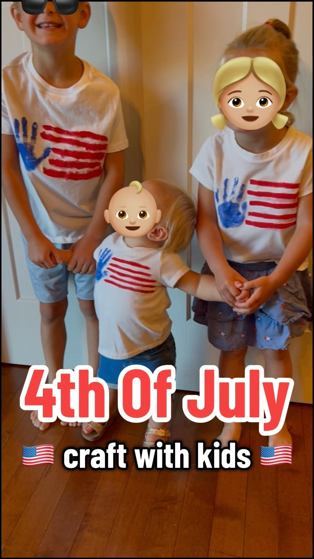 🇺🇸DIY 4th Of July Shirts for the fam!
- [ ] Blue craft paint
- [ ] Red craft paint
- [ ] White t-shirt
- [ ] Paintbrushes
- [ ] Painters tape 
#DIY #diyproject #kids #mom #funwithkids #4thofjuly

#LTKSeasonal #LTKFamily #LTKKids