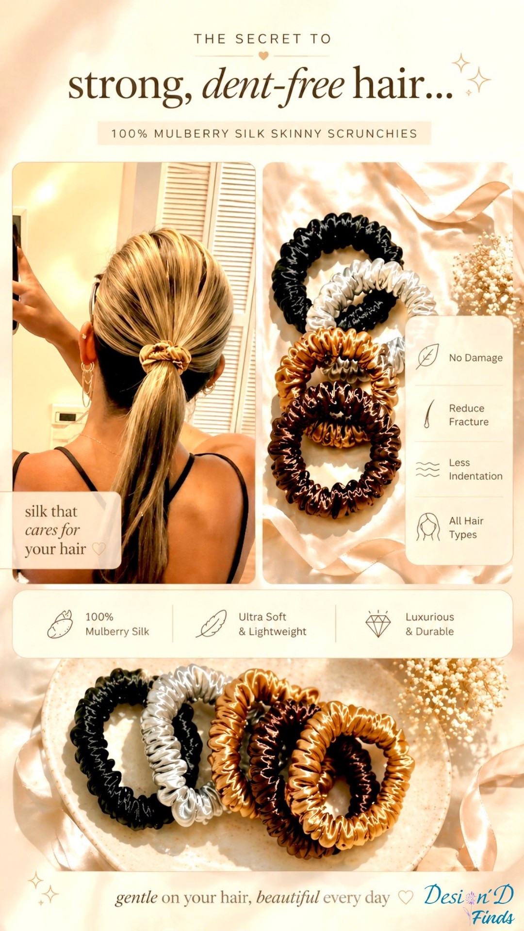 Perfect for sleek, dent-free styles — gentle on your hair and looks so good doing it ✨

These silk scrunchies reduce breakage, prevent creases, and feel super soft on every hair type.

#hair #amazon #sale #satinscrunchie #beauty 

#LTKselfcare #LTKBeauty #LTKSaleAlert