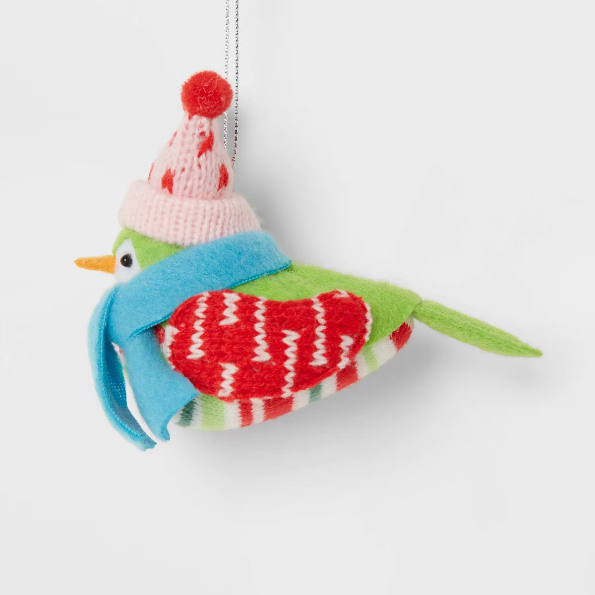 Featherly Friends™ Fabric Bird with Pink Hat Christmas Tree Ornament - Wondershop™: Indoor De... | Target