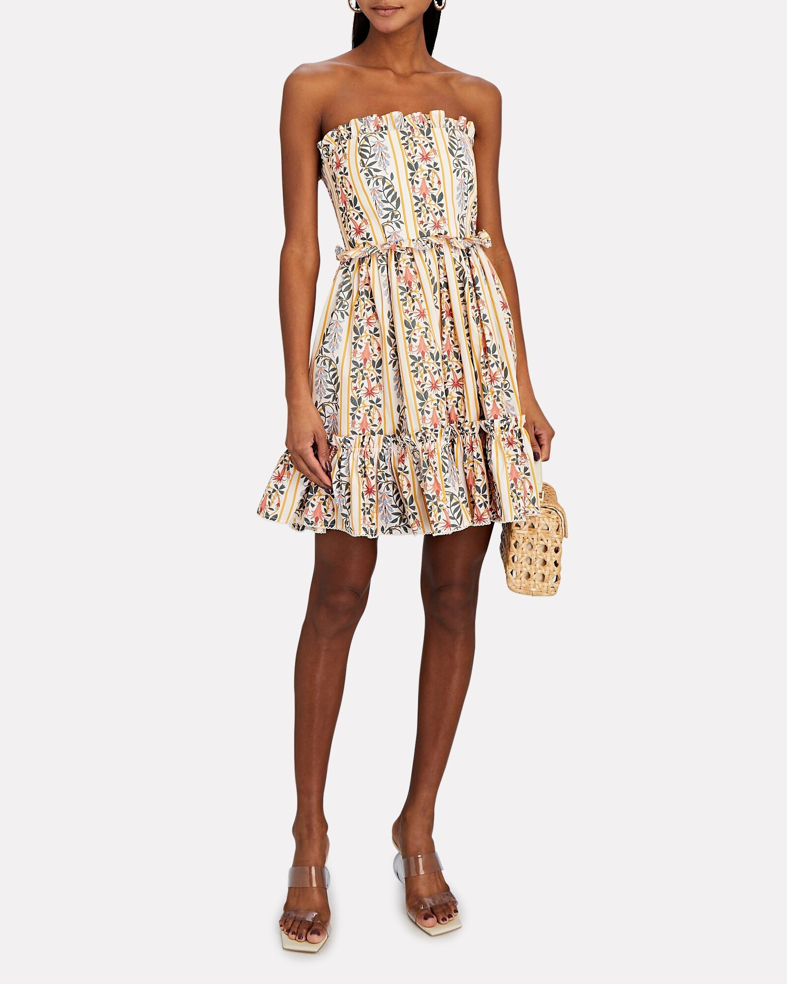 Rosa Floral Strapless Mini Dress | INTERMIX