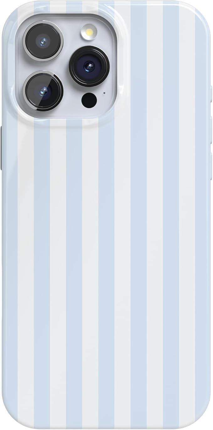 Casely iPhone 16 Pro Max Case | Blue Stripes | Sunday Best | Compatible with MagSafe | Classic Ul... | Amazon (US)