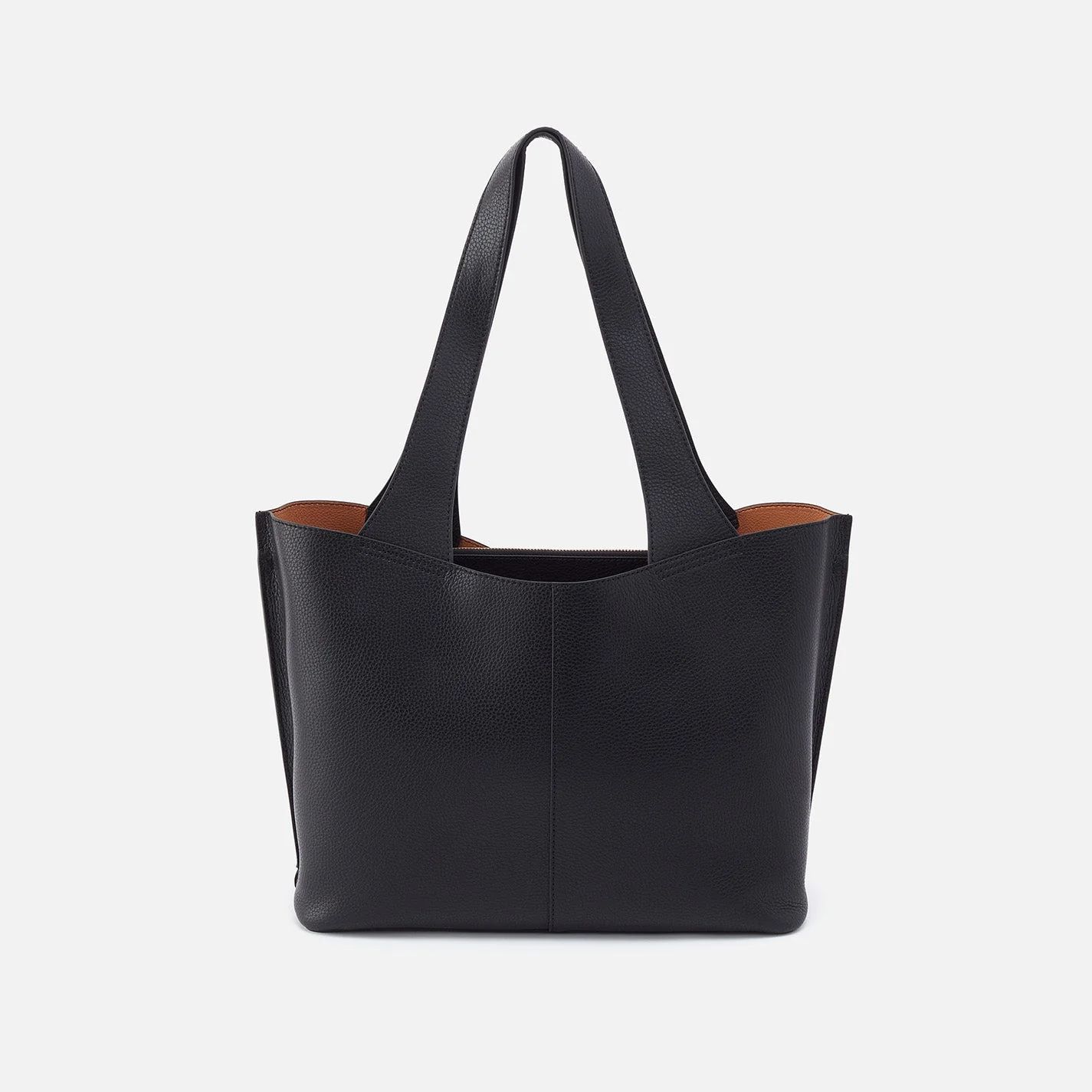 Vida Tote in Micro Pebbled Leather - Black | HOBO Bags