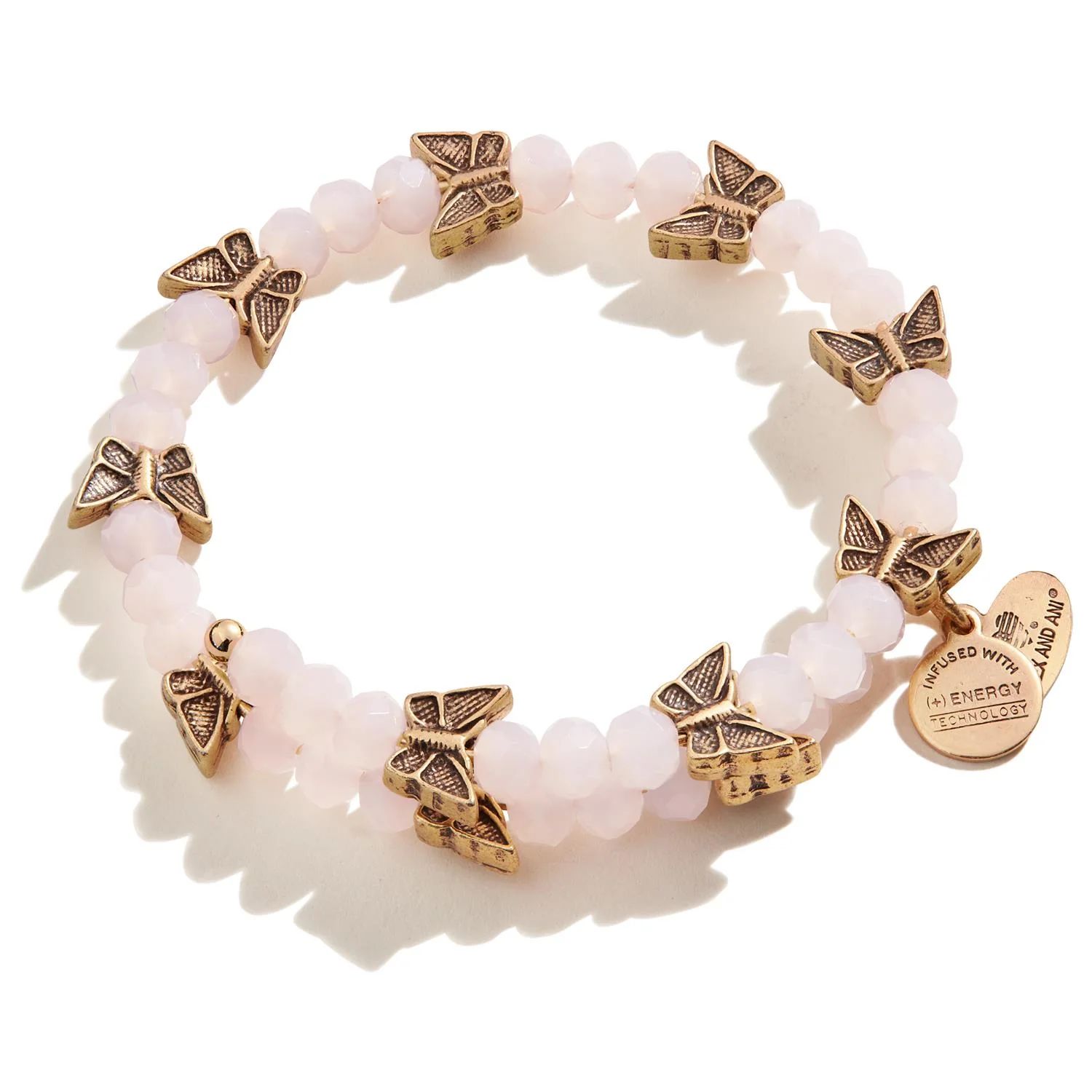 ALEX AND ANI Butterfly Color Beaded Wrap Bracelet in Peony Pink Lord & Taylor | Lord & Taylor