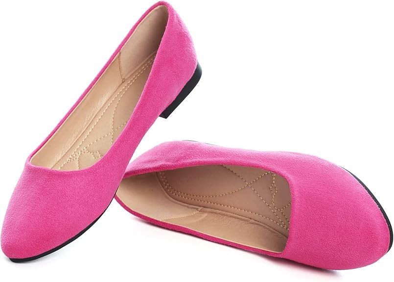 Dear Time Women Block Heel PU Pointed Toe Pumps Shoes | Amazon (US)