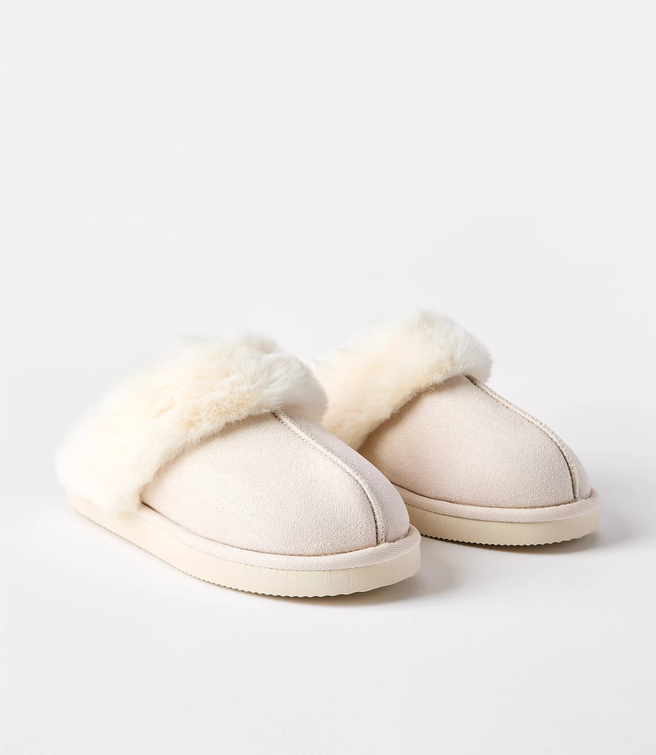 Faux Fur Lined Slippers | LOFT