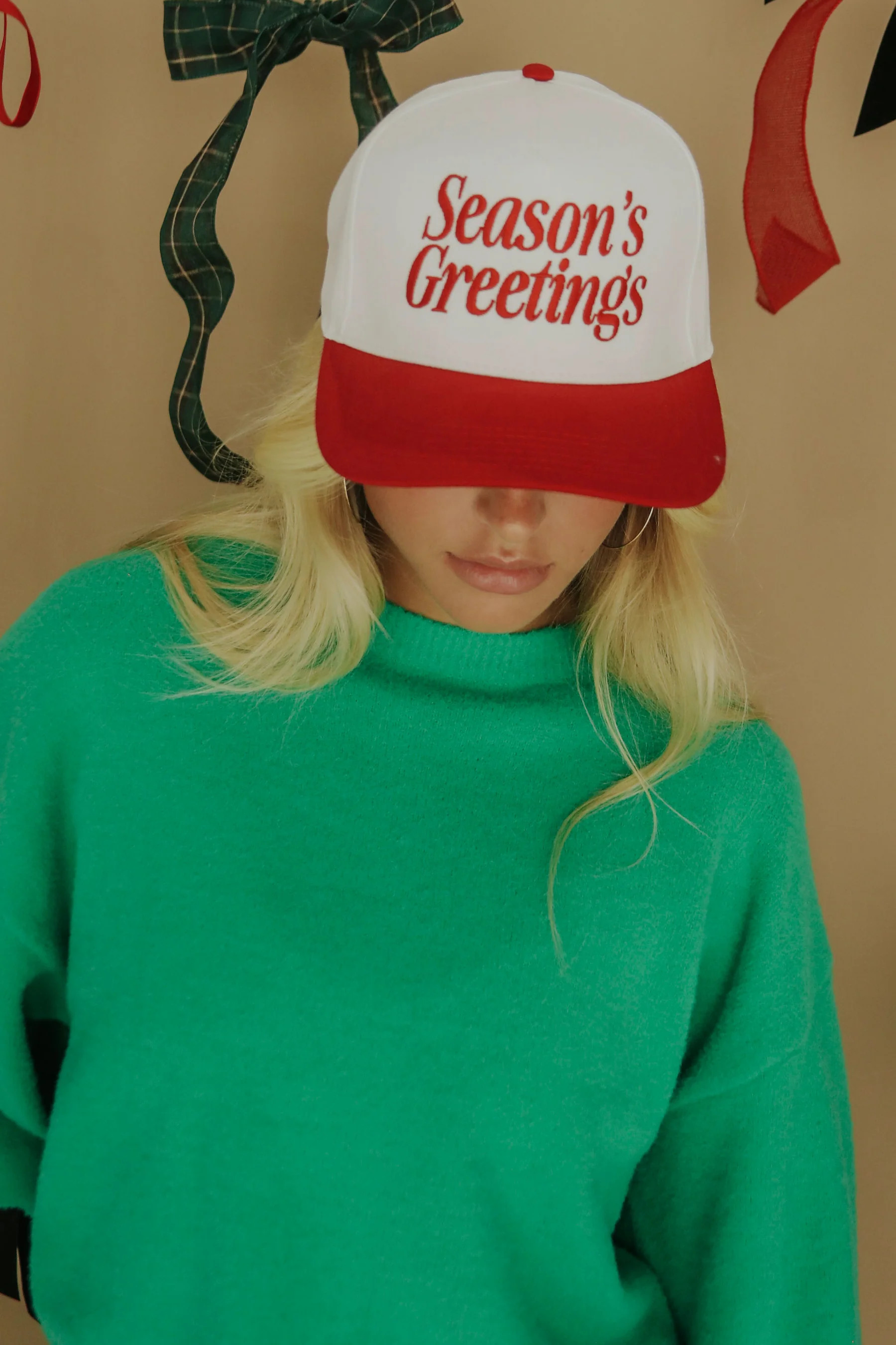 friday + saturday: seasons greetings trucker hat | RIFFRAFF