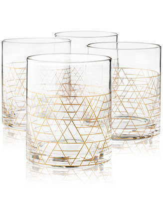 Hotel Collection Gold Decal Double Old-Fashioned Glasses, Set of 4, Created for Macy's - Macy's | Macys (US)