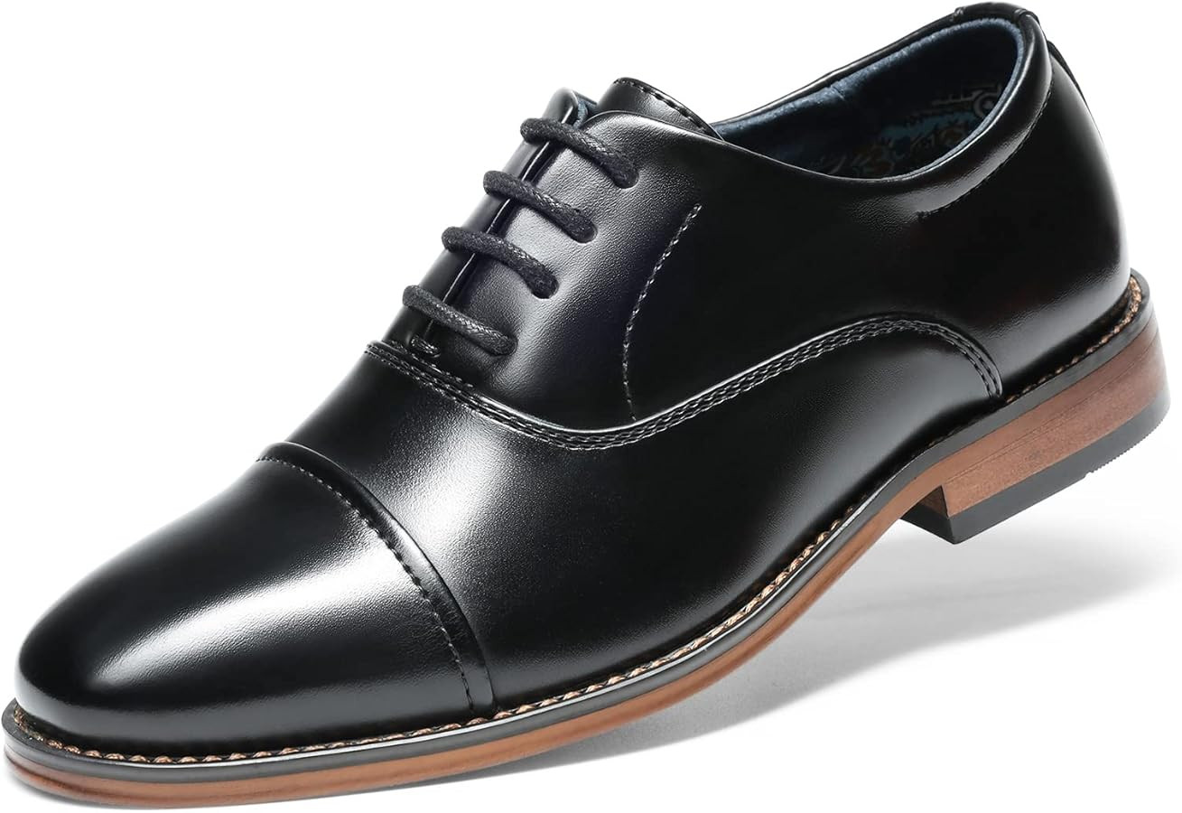 Bruno Marc Boy's Classic Oxfords Dress Shoes | Amazon (US)