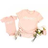 Mama Mini Set | Mommy & Me Set Shirts Matching Shirt Onesie Mother Daughter Shirts | Etsy (US)