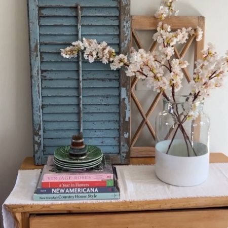 Spring decor favorites 🌸

Stacked books, stacked green plates, color lock vase, cherry blossoms, rattan kitchen pendant , spring decor.

#LTKhome #LTKSeasonal #LTKfindsunder50