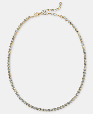 On 34th Crystal Tennis Necklace, 15" + 3" extender, Macy's Exclusive - Macy's | Macy's