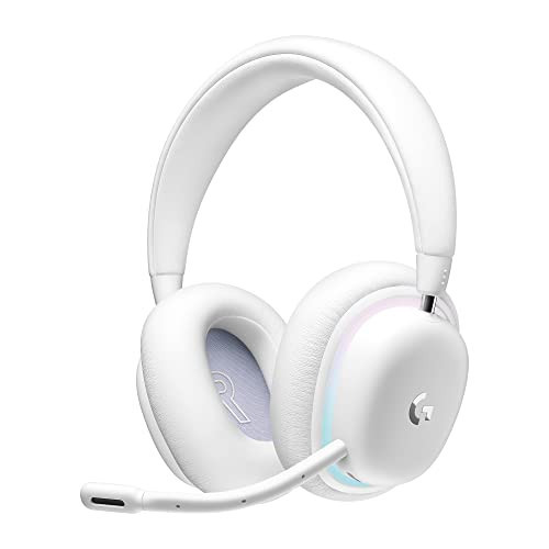 Logitech G735 Wireless Gaming Headset, Customizable LIGHTSYNC RGB Lighting, Bluetooth, 3.5 MM Aux Compatible with PC, Mobile Devices, Detachable Mic - White Mist | Amazon (US)