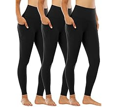 Amazon.com: CHRLEISURE Leggings with Pockets for Women, High Waisted Tummy Control Workout Yoga P... | Amazon (US)