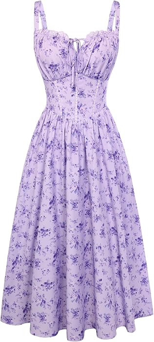 Scarlet Darkness Women 2026 Floral Corset Dress Summer Milkmaid Sundress | Amazon (US)