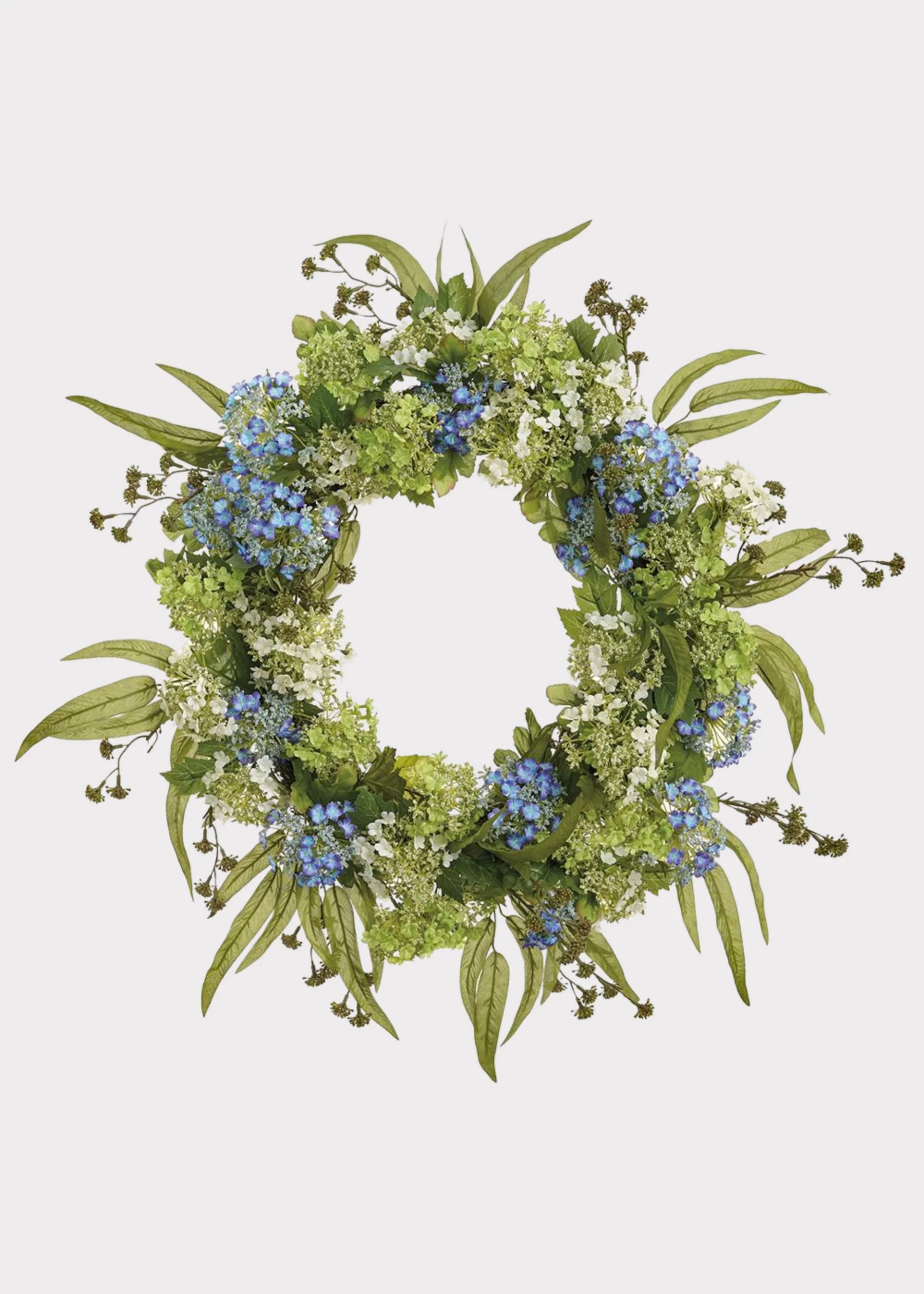 Snowball and Eucalyptus Wreath | Artificial Flower Wreaths | Afloral | Afloral