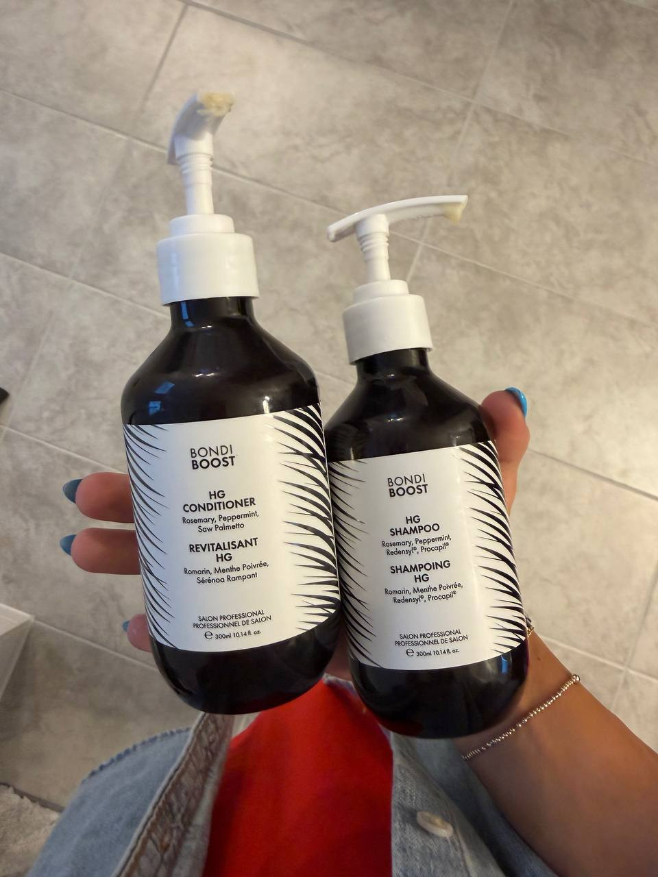 The kind of shampoo and conditioner duo that makes wash day feel a little more luxurious. 🫧 I love a good oversized pump bottle situation, especially when the goal is soft, fresh, happy hair without making the routine complicated. Consider these bathroom counter staples. ✨🧴💆‍♀️

#BondiBoost #ShampooAndConditioner #HairCareRoutine #HairCareEssentials #HealthyHair #HairCareProducts #WashDayEssentials  

 #LTKBeauty