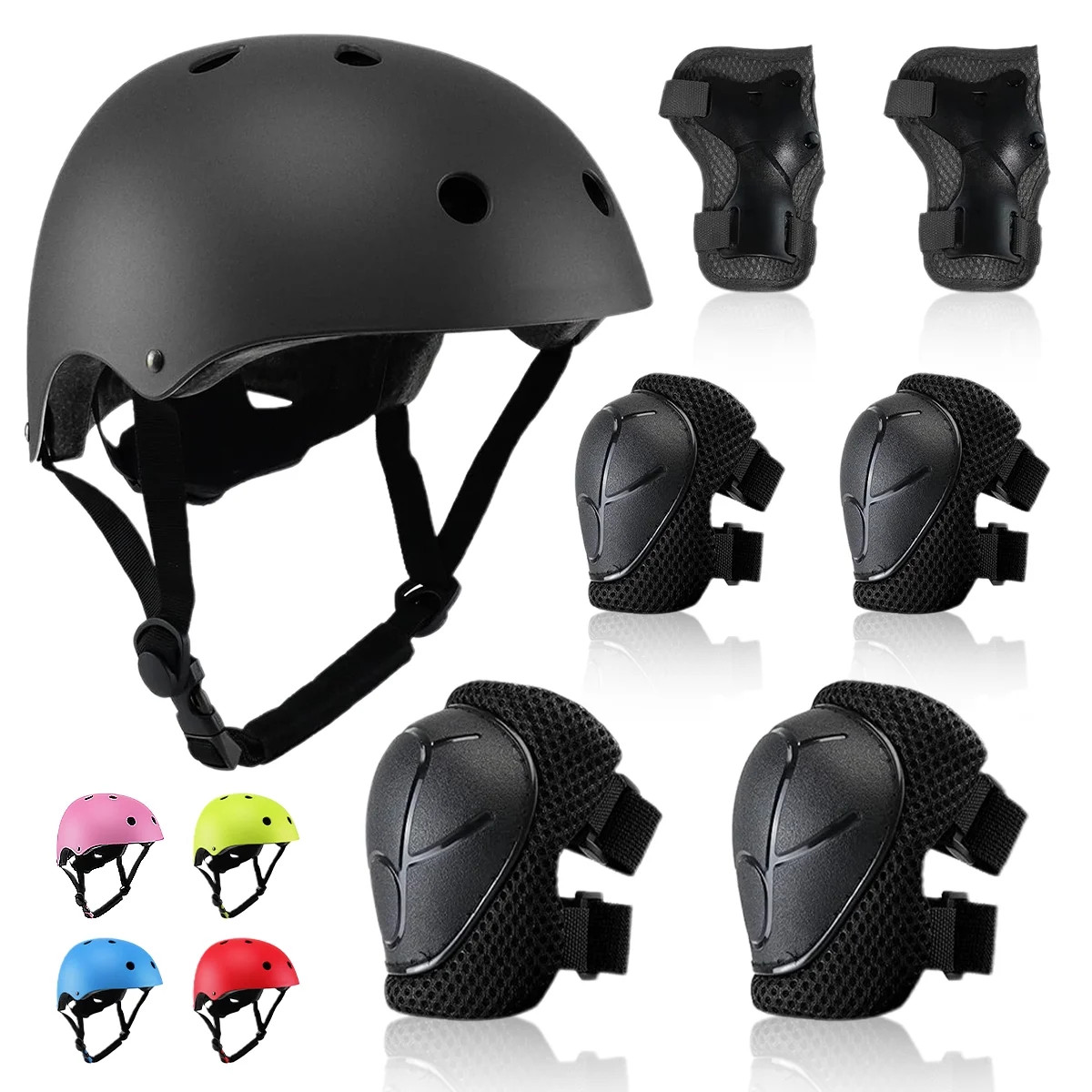 GLUAAE Kids Bike Helmet, Toddler Helmet for Ages 8-14 Boys Girls with Sports Protective Gear Set ... | Walmart (US)