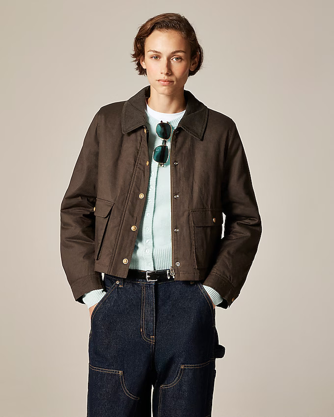 Cropped Barn Jacket™ in ripstop cotton | J. Crew US
