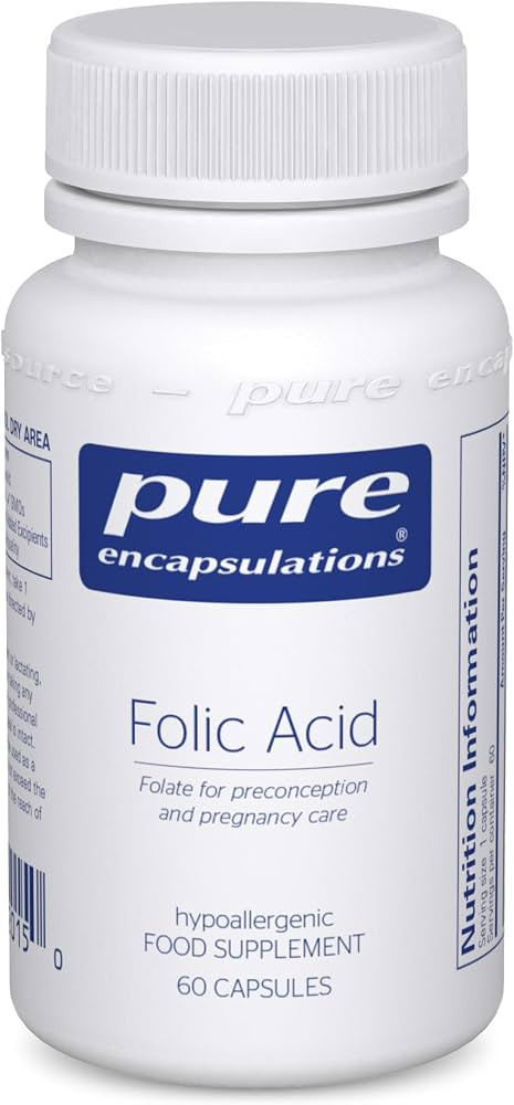 Pure Encapsulations Folic Acid 800 UG - Folate for Preconception and Pregnancy Care - 60 Vegetari... | Amazon (UK)