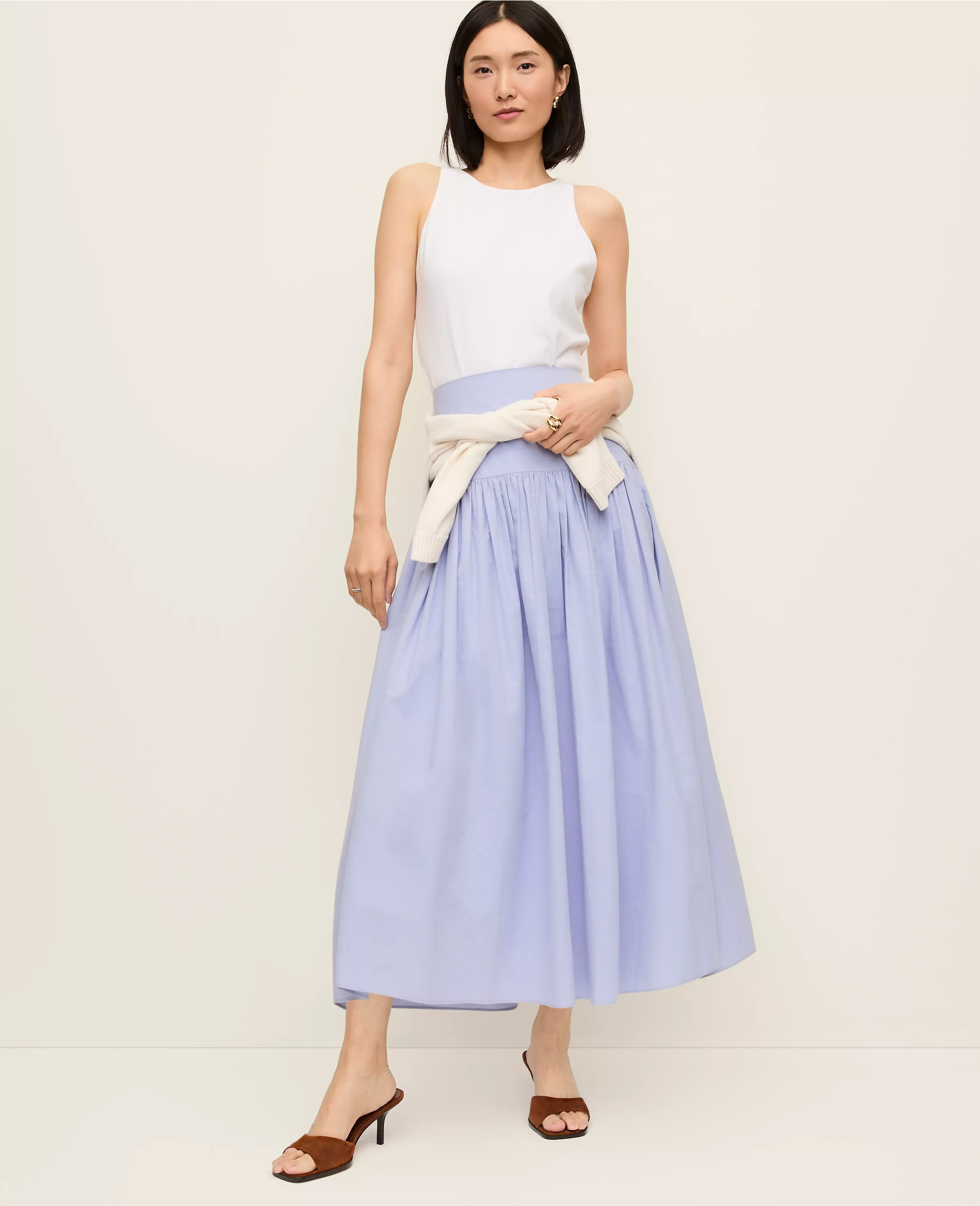 Gathered Maxi Skirt | Ann Taylor