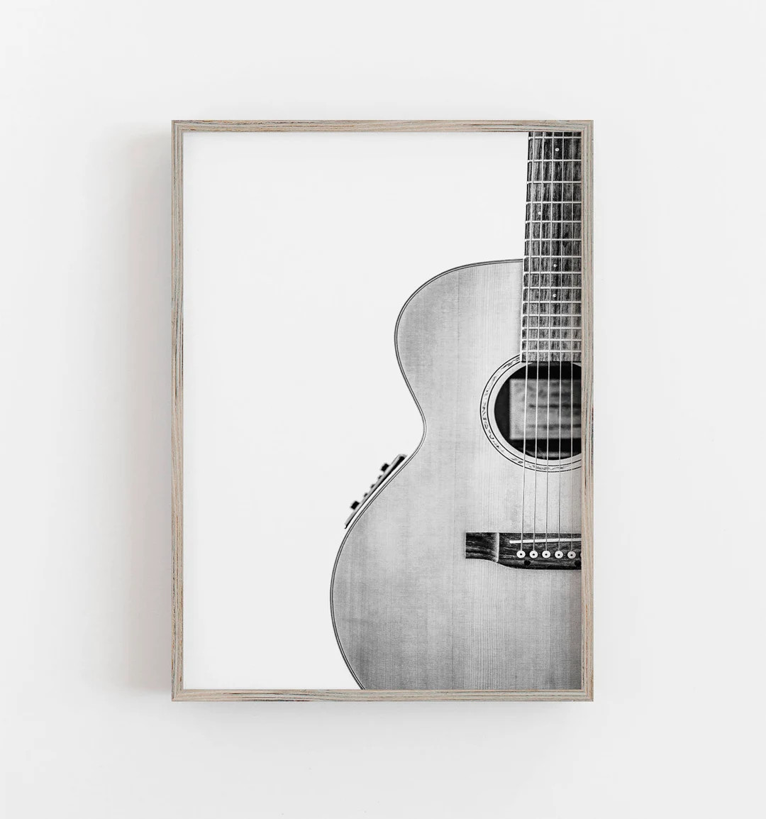 Guitar Wall Art, Black and White Art, Music Art, Acoustic Guitar Print, Minimalist Wall Art, DIGI... | Etsy (US)