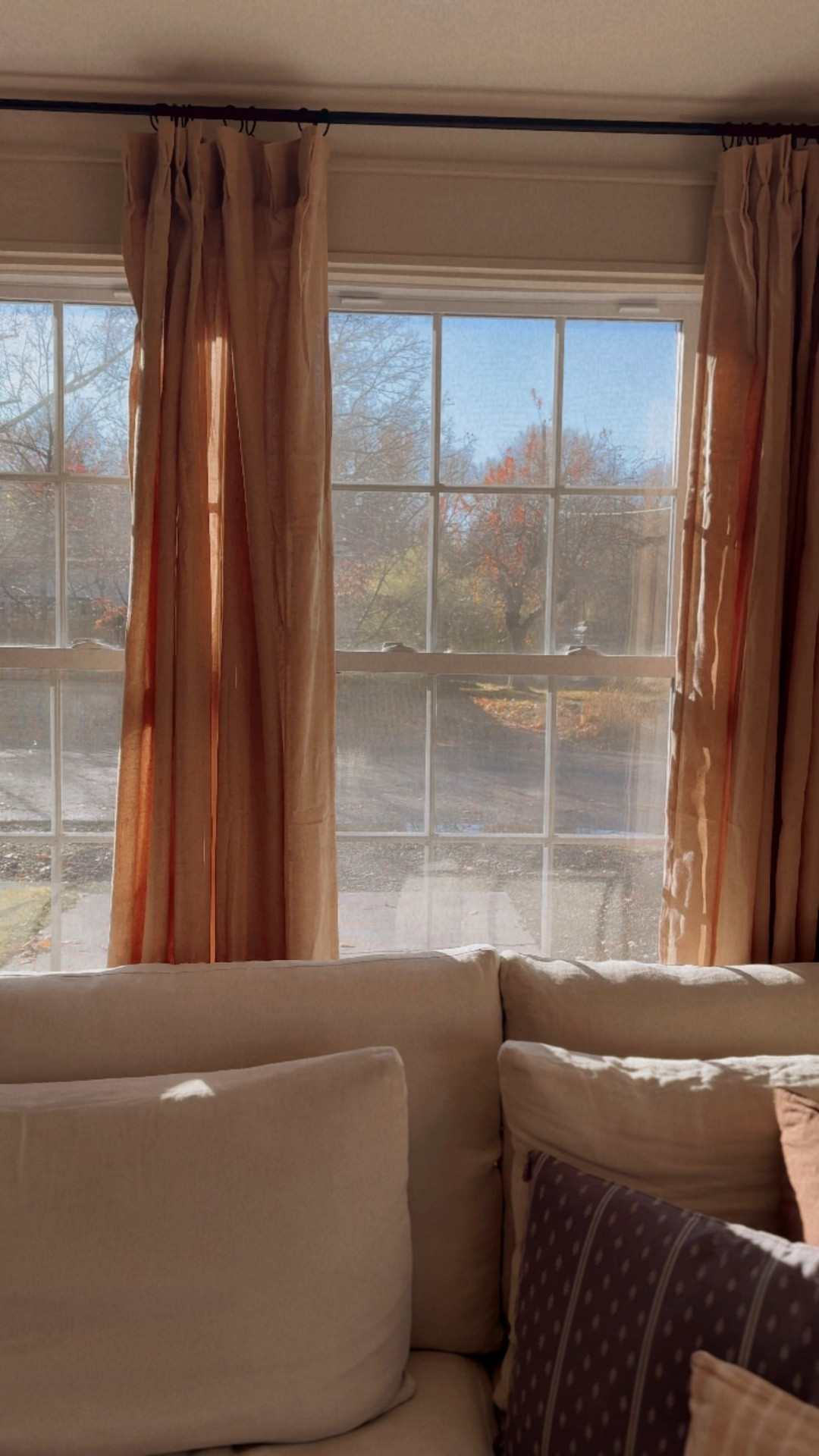 Still need to steam and train them, but we finally have curtains in the family room and the difference is insane. So cozy in here now! Message me on Instagram @nataliegriffo for interior designer curtain measurement and hanging tips!

#LTKCyberWeek #LTKFindsUnder100 #LTKHome