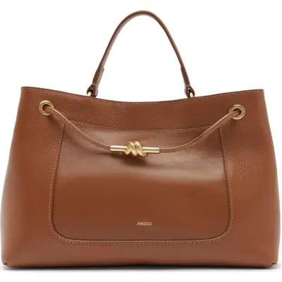 Arezzo Delphine Large Leather Shopper in Fresh Ruby at Nordstrom | Nordstrom