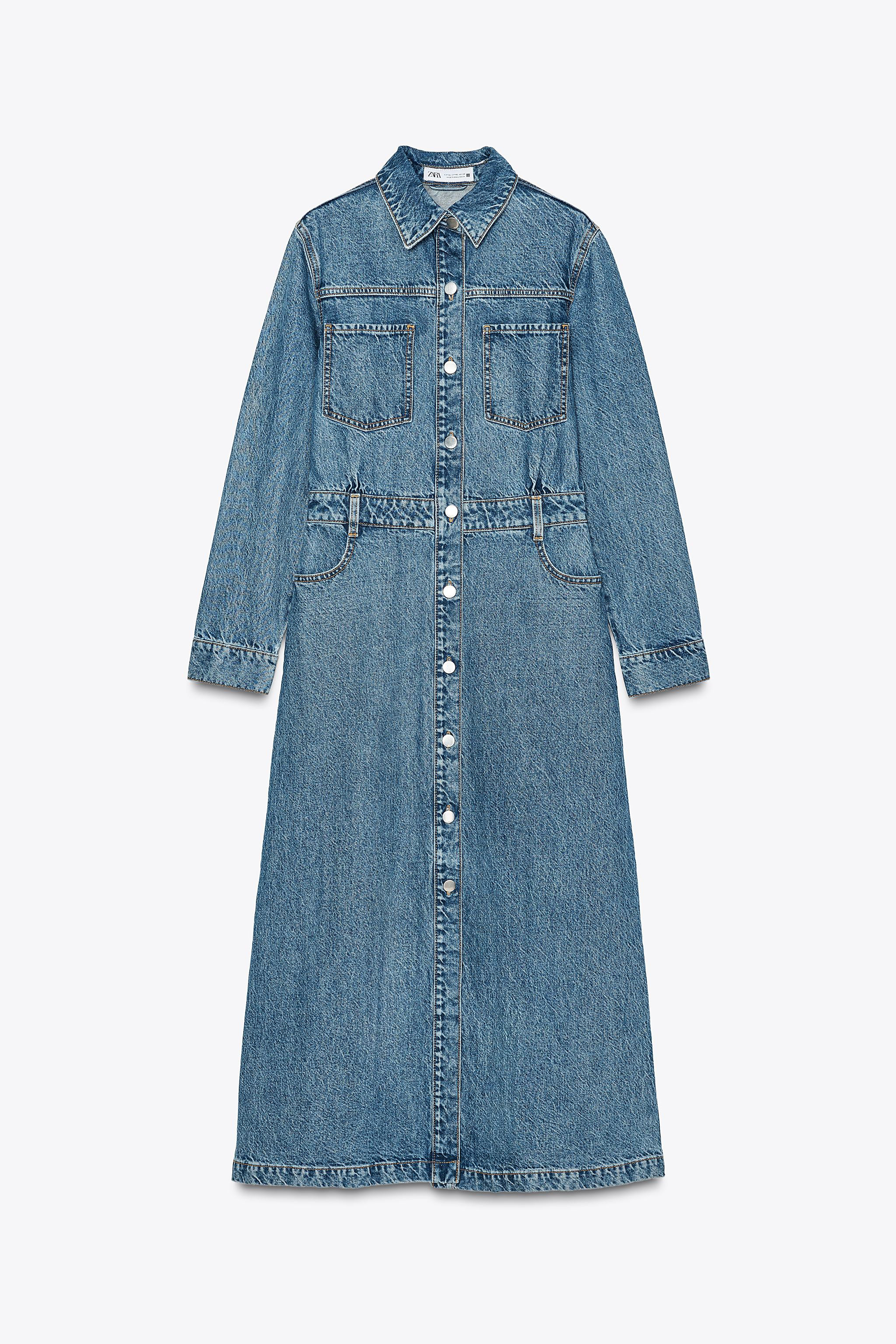 Z1975 DENIM MIDI DRESS | Zara US