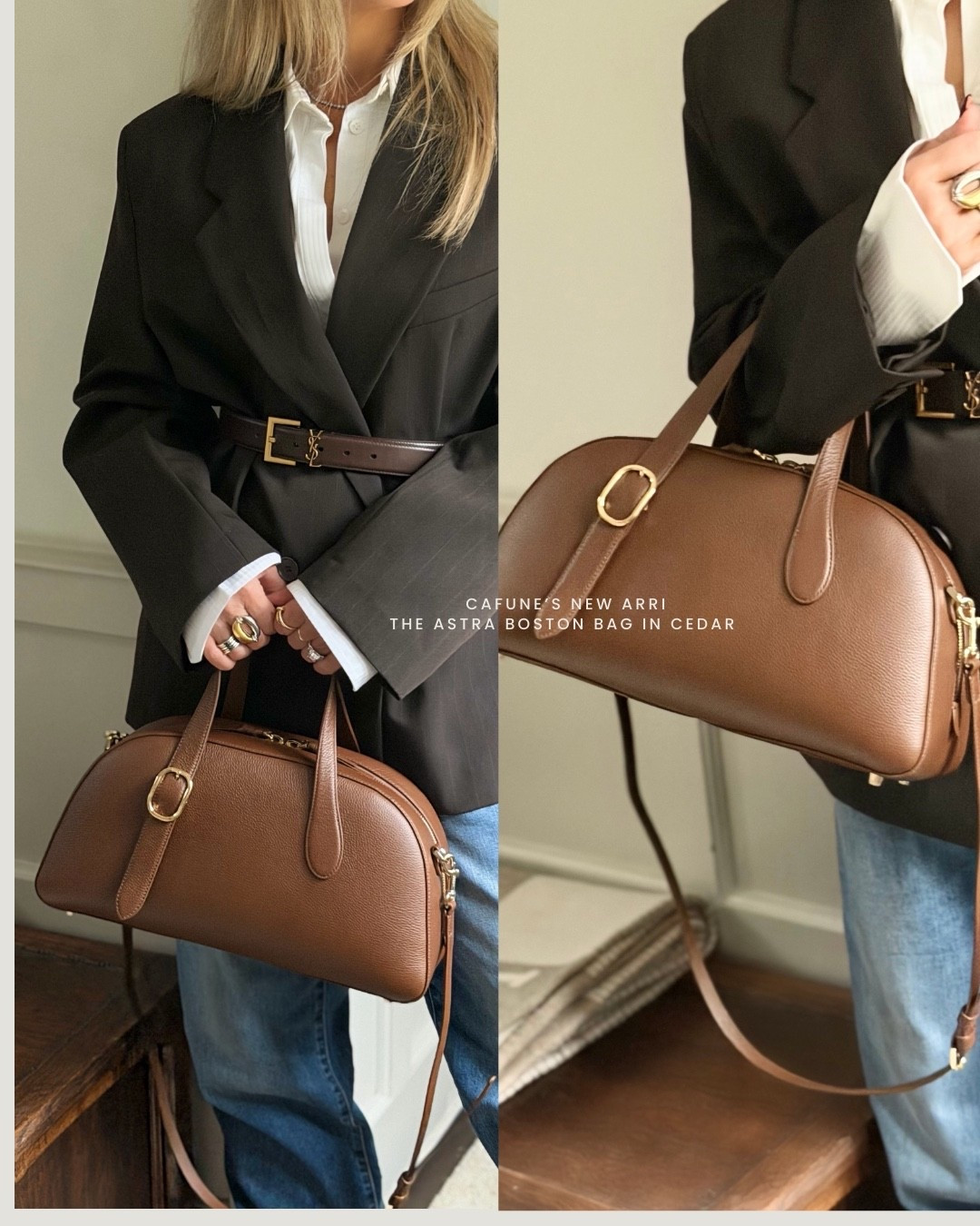 An epitome in quiet luxury, the Asra Boston Bag is presented in Cedar 🤎 #brownbag #blazerstyle #bowlingbag 

#LTKuk #LTKwinter #LTKluxury