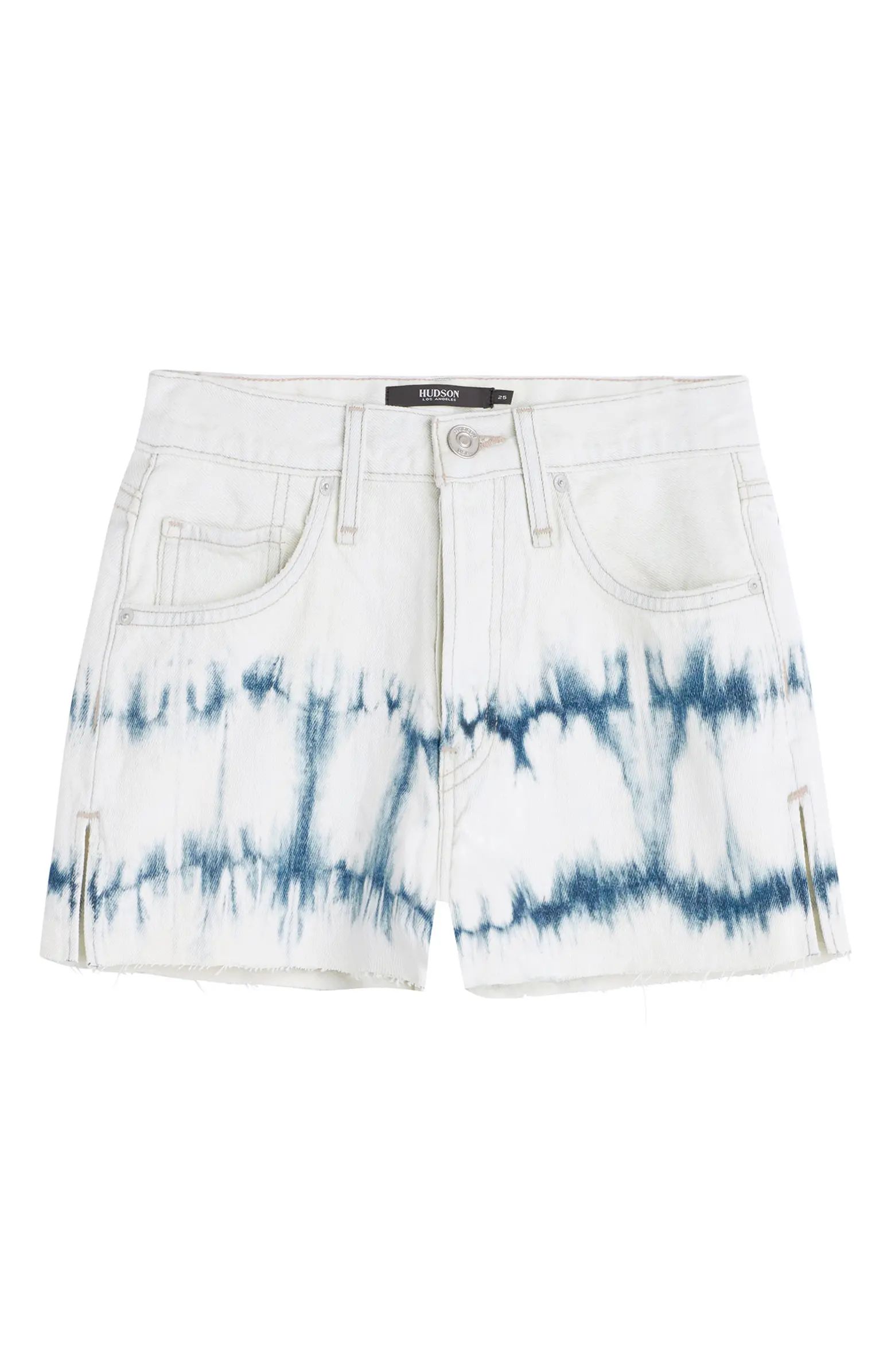 Hudson Jeans Lori High Waist Tie Dye Denim Cutoff Shorts | Nordstrom | Nordstrom
