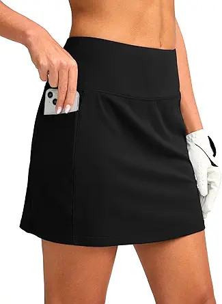 Women's Golf Skirts Skort 4 Side Pockets High Waisted Stretchy Tennis Skirt with Short Athletic C... | Amazon (US)