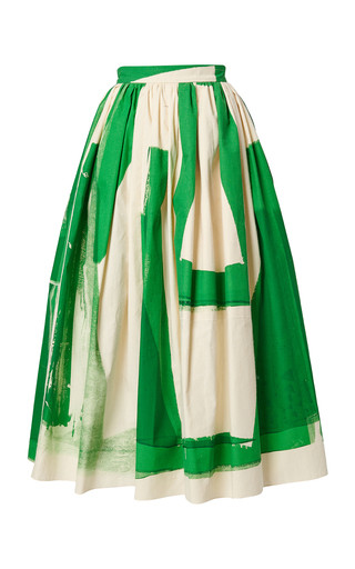 Pleated Cotton Faille Midi Skirt | Moda Operandi (Global)